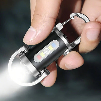7-Mode USB Rechargeable Keychain Flashlight | 300 Lumens LED | IP65 Waterproof | Portable EDC Torch