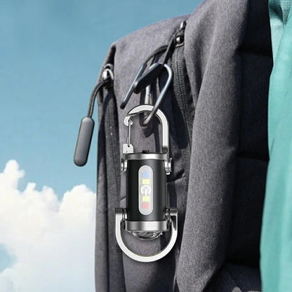 7-Mode USB Rechargeable Keychain Flashlight | 300 Lumens LED | IP65 Waterproof | Portable EDC Torch