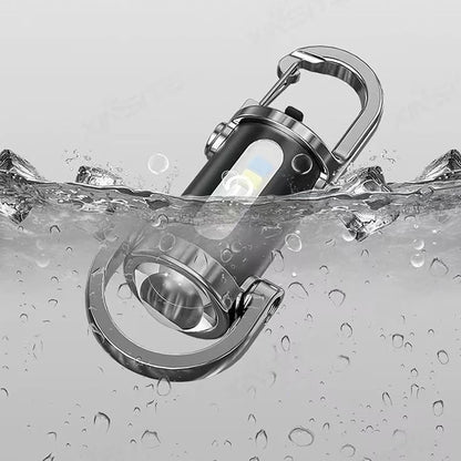 7-Mode USB Rechargeable Keychain Flashlight | 300 Lumens LED | IP65 Waterproof | Portable EDC Torch