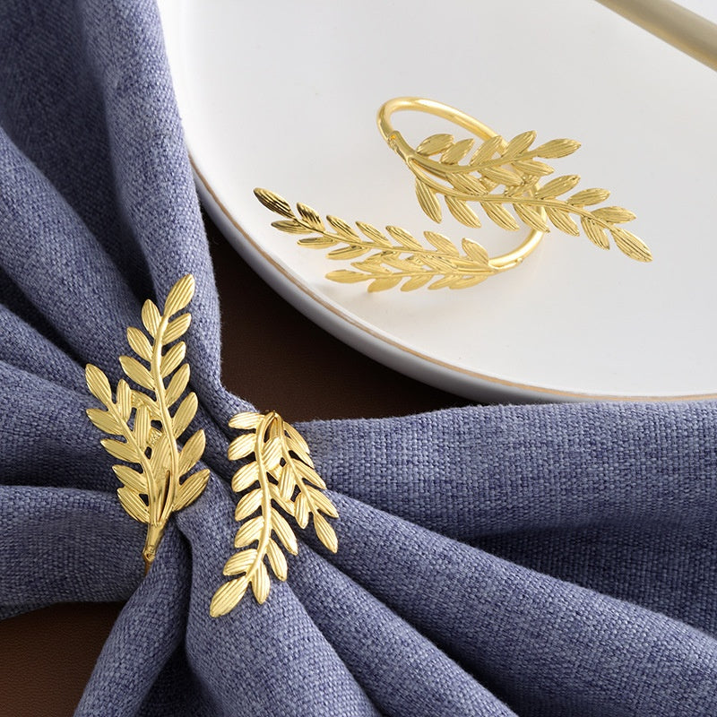 Elegant metal napkin rings for Dining