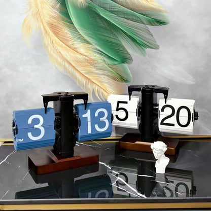 Wooden Retro Desk flip clock