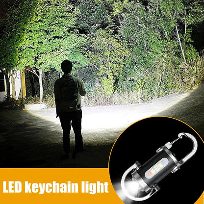 7-Mode USB Rechargeable Keychain Flashlight | 300 Lumens LED | IP65 Waterproof | Portable EDC Torch