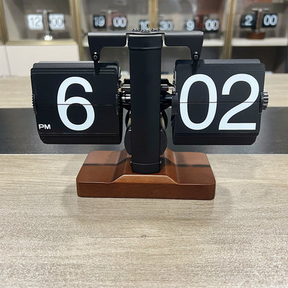 Wooden Retro Desk flip clock