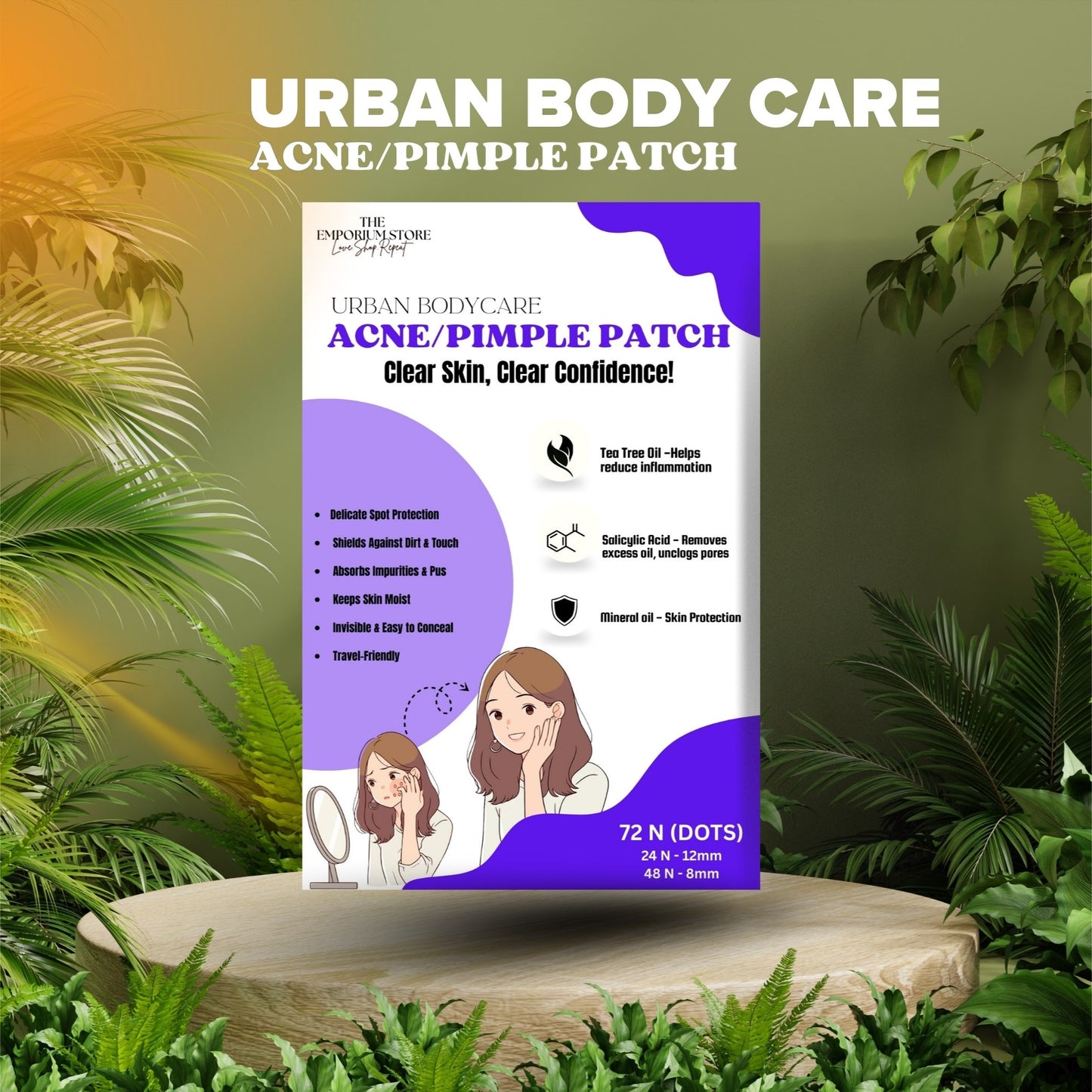 Urban Bodycare Hydrocolloid Acne Pimple Patch 72 dots